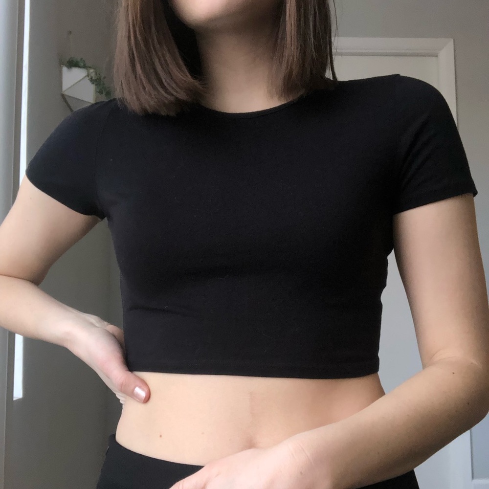 Soprano Black Baby Tee Crop Top